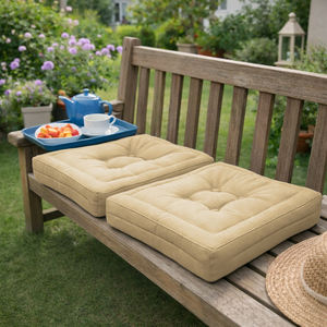 Coussins de sol rembourrés 45x45x10cm, résistants à l'eau, 100% polyester, toutes saisons, sièges décoratifs confortables pour l'intérieur, coussins d'extérieur - Product Image 1