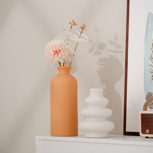 Vase en céramique neutre pour la décoration <span class=keywords><strong>de</strong></span> la maison <span class=keywords><strong>de</strong></span> style campagnard, vases décoratifs rustiques pour les centres <span class=keywords><strong>de</strong></span> <span class=keywords><strong>table</strong></span> <span class=keywords><strong>de</strong></span> <span class=keywords><strong>salon</strong></span> bohème, décorations d'entrée - Product Image 2