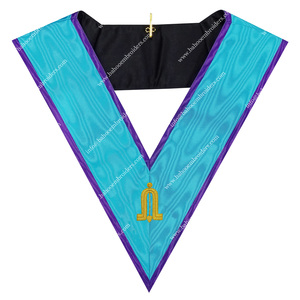 COLLIER D'OFFICIER MASONIC REGALIA DE MEMPHIS MISRAIM RITE DEUXIÈME GARDE - Product Image 1