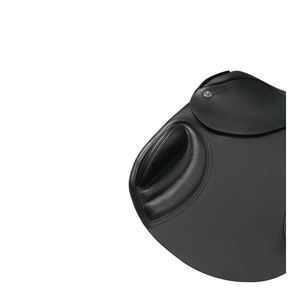 Selle de saut en cuir rembourrée noire de qualité supérieure la plus vendue Selle de cheval de course à la main de haute qualité Inde Selle de cheval de saut durable - Product Image 2