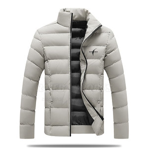 High Quality Custom Canvas Puffer <b>Jacket</b> with Stand Collar Winter <b>Waterproof</b> <b>Breathable</b> <b>Lightweight</b> Outdoor Wholesale - Product Image 1