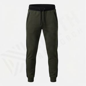 Pantalons Hip Hop épais, pantalons personnalisés, pantalons larges, pantalons de survêtement en coton, double taille, pantalons droits, pantalons de survêtement évasés pour hommes - Product Image 1