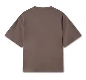 Venta al por mayor de alta calidad de cuello redondo camisetas de gran tamaño Drop Shoulder 220GSM 100% Camiseta de algodón Boxy Fit Heavyweight camiseta en blanco - Product Image 6