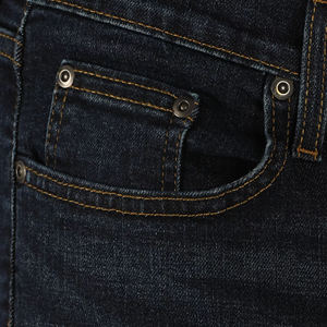 กางเกงยีนส์ผู้ชายสีดำเข้มดีไซน์แฟชั่นกางเกงยีนส์ผ้ายืดแบบเรียงซ้อนแบบกำหนดเองสไตล์ผอม - Product Image 5