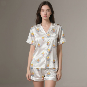 Conjuntos de Pijamas de Seda y Satén para Mujer, Manga Larga, Verano Invierno, Venta al por Mayor - Product Image 6