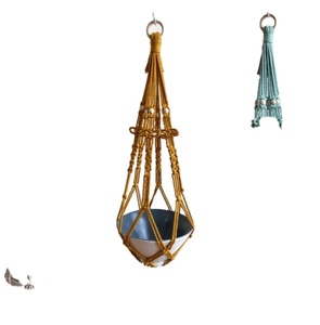 Without Tail Macrame <b>Plant</b> Pot <b>Holder</b> Customized Macrame <b>Plant</b> Hanger for <b>Wall</b> and Window Decoration - Product Image 1
