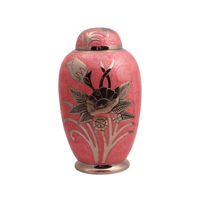 Brass Cremation Adult Urns Blue Color <b>Funeral</b> <b>Supplies</b> of Keepsake Brass Adult Ashes Urns for Burial Services - Product Image 6