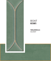 Derniers carreaux de métro design Galassia Taille 100x300mm Revêtements de revêtement mural vitrifiés Galassia Carreaux de finition brillants décoratifs