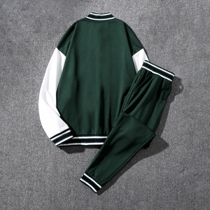 Conjunto de chándal holgado de algodón polar pesado de 600 GSM para hombre, pantalones de chándal y sudadera con capucha de alta calidad con patrón impreso - Product Image 3