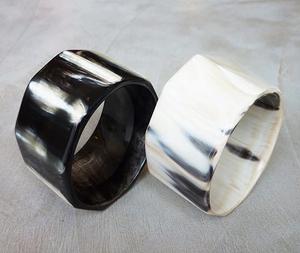 สายรัดข้อมือฮอร์นที่เป็นเอกลักษณ์กำไลข้อมือเขาควายธรรมชาติกำไลข้อมือฮอร์นขัดเงากว้างสำหรับเครื่องประดับผู้หญิงเครื่องประดับแฟชั่นอาเกต - Product Image 6