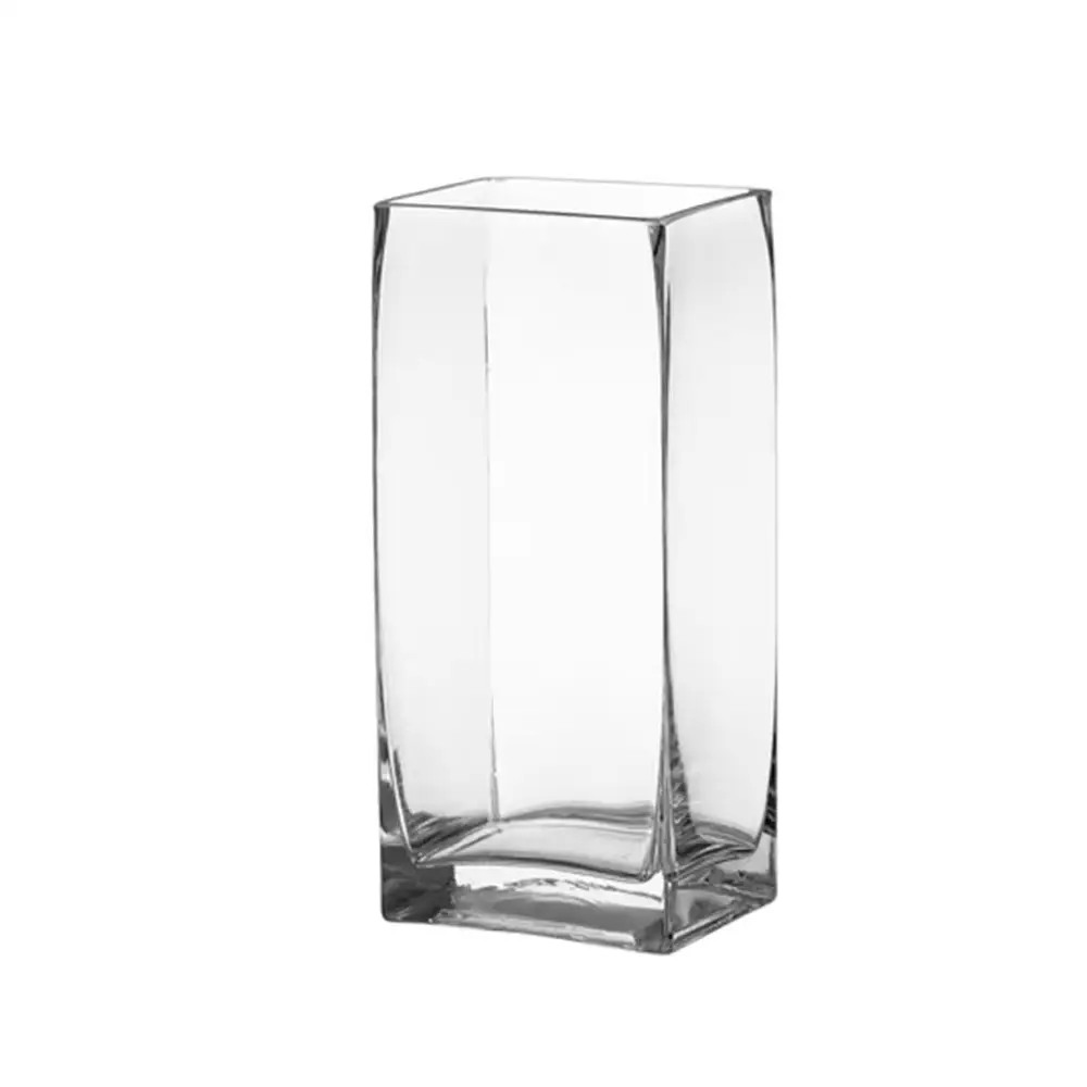 Vase en verre clair de vente chaude au prix de gros