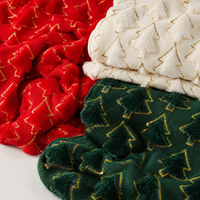 Tissu à sequins pour sapin de Noël, tissu brodé en relief 3D pour vêtements de fête, décoration textile de maison