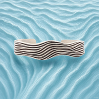 Bracelet en argent sterling 925 motif vagues argentées, forme amoureux chrétiens, style original, pour mariage et soirée, unisexe - Apportant de la joie