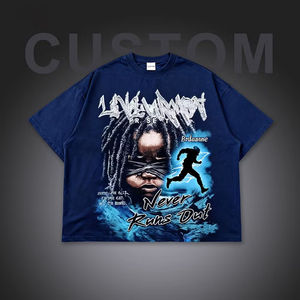 Camiseta con Hombros Caídos, Resistente a las Arrugas, con Estampado Personalizado OEM, para Actividades Escolares y Uso Casual - Product Image 2