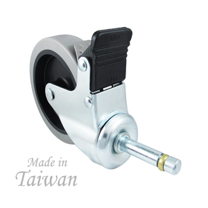 ล้อเลื่อนแบบมีก้านล็อค CCE ขนาด 100 มม. ทำจากพีวีซี แบบแบน - Product Image 5