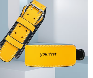 Cinturón de Levantamiento de Pesas de Cuero Azul Personalizado con Protección Profesional para Entrenamiento en Gimnasio y Seguridad en Fitness - Unisex - Product Image 3