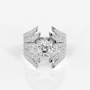 Anillo de cóctel con diamante cultivado en laboratorio y corte portugués, anillo de oro de 18 quilates - Product Image 5