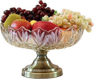 Bol à fruits acrylique avec base en laiton pour la maison hôtel restaurant vaisselle de table couleur claire fruits snack chocolat bol de service - Product Image 6