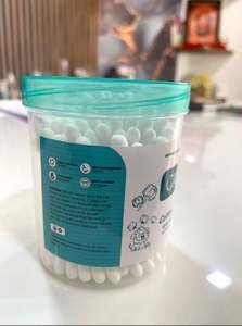 Hisopos de Algodón Suaves de Suministro Directo, 100 Unidades, en Envase de Plástico, Desechables, de Doble Cabeza, Paquete Pequeño para Uso Doméstico - Product Image 3