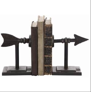 Haute qualité standard fer métal noir couleur poudre enduit flèche concepteur look attrayant serre-livres et supports de livre - Product Image 1