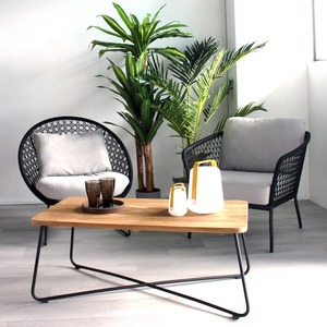 Modern Powder Coated Iron Rope Cushion Lounge Chair for Outdoor Dining Relaxing Garden Patio Sofas for Courtyard Hotels <b>Parks</b> - Product Image 6