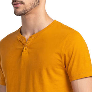 เสื้อยืดผู้ชายแบบลำลองมีกระดุมแขนสั้นสำหรับผู้ชายเสื้อยืดคอตตอนสีพื้นสีล้วนแบบมีกระดุมด้านหน้า - Product Image 2