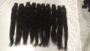 Extensiones de tejido de pelo indio brasileño Remy virgen 100%, estilo ondulado recto rizado de trama única, barato - Product Image 5