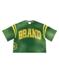 Camisetas de poliéster/algodón de alta calidad para hombre, diseño de logotipo personalizado, estampado de transferencia por sublimación transpirable, logotipo de marca liso - Product Image 4