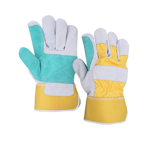 Gants de travail en cuir de vachette fendu EN420 Gants de sécurité certifiés pour les travaux industriels et de construction à risque moyen - Product Image 1
