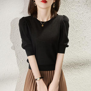 Camiseta de punto de algodón puro con diseño de logotipo personalizado OEM, ropa de trabajo publicitaria con opción de talla grande, talla europea - Product Image 4