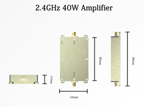 Amplificateur de puissance <span class=keywords><strong>RF</strong></span> 2,4 GHz 10W-60W, amplificateur de signal sans fil haute puissance pour l'extension de la source de signal, les tests de drones - Product Image 5