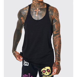 เสื้อกล้ามผู้ชายผ้าฝ้ายสีพื้นทรงหลวมใส่สบายสำหรับฤดูร้อน คอกลม รับสกรีนโลโก้ แห้งเร็ว ระบายอากาศดี ขายส่ง - Product Image 1