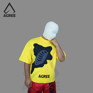 T-shirt surdimensionné vintage pour homme, coupe courte, style streetwear, 100 % coton, écologique, personnalisable en gros - Product Image 3