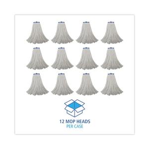 Boardwalk 20 Oz. Cabezal de Mopa Plano Económico de Fibra de Rayón Blanco, 12 Unidades por Caja - Product Image 4