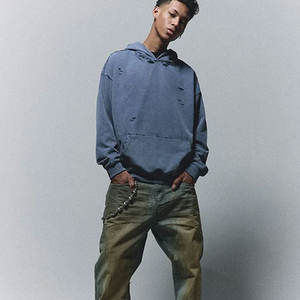 Sweat-shirt oversize délavé MOVETEXTILE Basics pour homme, en coton mélangé respirant, qualité thermique, sweat-shirt délavé pour homme - Product Image 4