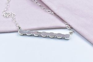 Hecho a mano 18 pulgadas cadena ajustable plata esterlina encantos collar único Rosa Dalia turquesa racimo chapado en oro bisel - Product Image 3