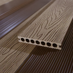 Planches de terrasse WPC de haute qualité, résistantes à l'usure, surface gaufrée 3D, imperméables, pour piscine, <span class=keywords><strong>patio</strong></span>, sol extérieur, prix d'usine - Product Image 1