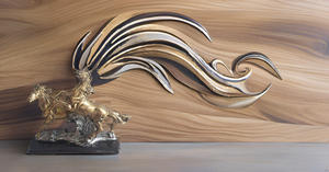 Handmade Modern Design Resin Running Horse Statue Good Luck Antiqued Finish for Feng Shui Vastu for Home Office Table Decor - Product Image 5