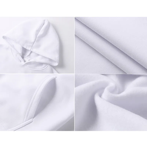 Ropa de calle unisex con logotipo bordado personalizado al por mayor sudaderas con capucha 100% algodón en blanco para hombre térmicas con color y tamaño personalizados - Product Image 2