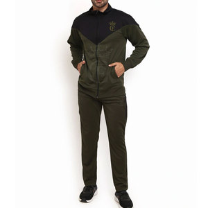 ชุดวอร์มของผู้ชายคอตตอนระบายอากาศได้ดีขนาดมาตรฐานเป็นมิตรกับสิ่งแวดล้อมผ้า100% เนื้อแข็งคอตั้งสำหรับฤดูหนาว - Product Image 1