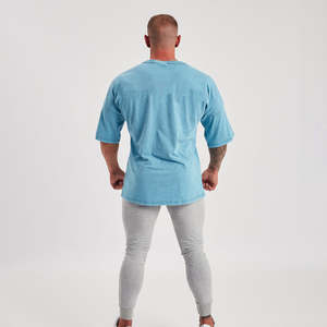 Oem Wholesale Washed Heavy Weight T-<b>Shirt</b> Dtg <b>Black</b> Oversized <b>Men's</b> Formal <b>Silk</b> Screen Printed Custom 180g Fabric - Product Image 3