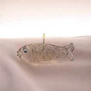 หินแซฟไฟร์แกะสลักรูปปลาควอตซ์ขนาด5มม. ชุบทอง925แซฟไฟร์เครื่องรางแกะสลักปลาขนาด21x11มม. - Product Image 2