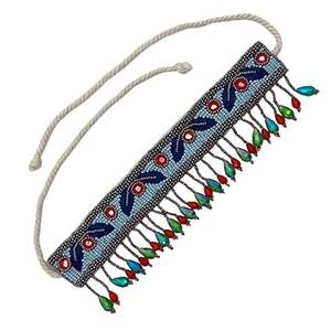 Elegante collar de cuentas bordadas con hilo de alta calidad, collar de cuentas bordadas coloridas con hebras de cuentas en capas - Product Image 6