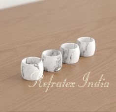 Anneaux de serviette en marbre de qualité supérieure pour hôtels, avec vaisselle en pierre durable pour banquets, restaurants et décorations de mariage - Product Image 3