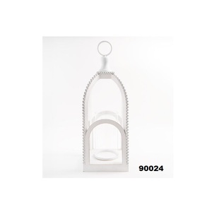Hermoso candelabro de linterna de acero inoxidable plateado de diseño moderno con linterna colgante pulida brillante para el hogar y la sala de estar - Product Image 4