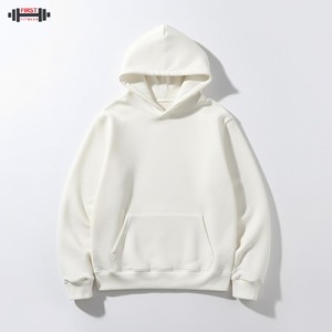 Sweats à capuche en polaire sans ficelle avec logo personnalisé, streetwear teint en tissu uni, impression bouffante, fabricant 300gsm de coton régulier - Product Image 4