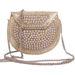 Bolso de mano de embrague de metal único de alta tendencia Bolso de la mejor calidad y nuevo estilo para mujeres Fabricante de embrague de boda de la India. - Product Image 5