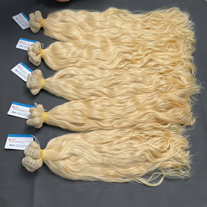 Prêt à Expédier 100% Vierge Vietnamien Naturel Ondulé Trame Haute Qualité Blonde Extensions de Cheveux Humains - Product Image 6