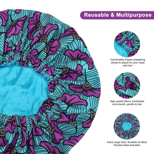 Bonnet de nuit en satin de polyester double couche réglable en gros, bonnets de nuit personnalisés avec logo, toutes saisons, haute qualité pour femmes, prix bas - Product Image 2