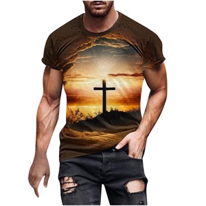 Latest Fashion Christian T-shirt Sporty Style Men's 100% Cotton High Quality Street Wear Made in Pakistan Customizable Options - Product Image 6